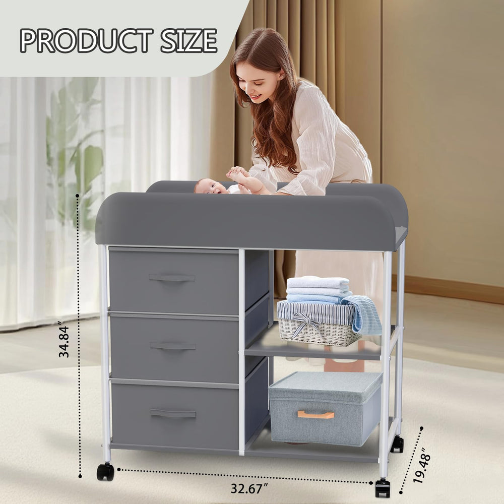 Yozoia newborn essentials storage setup keeping nursery items neatly organized.