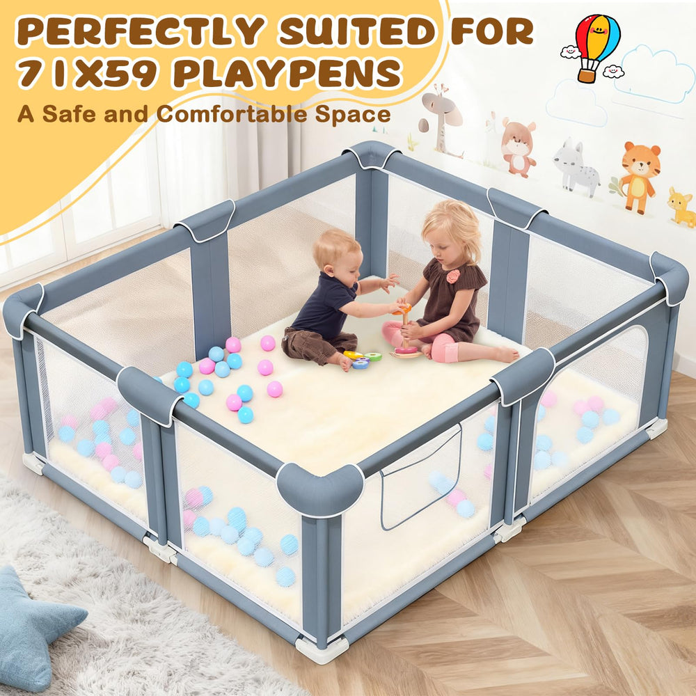 Yozoia Thick Baby Play Mat easy-clean design for quick wipe-downs.