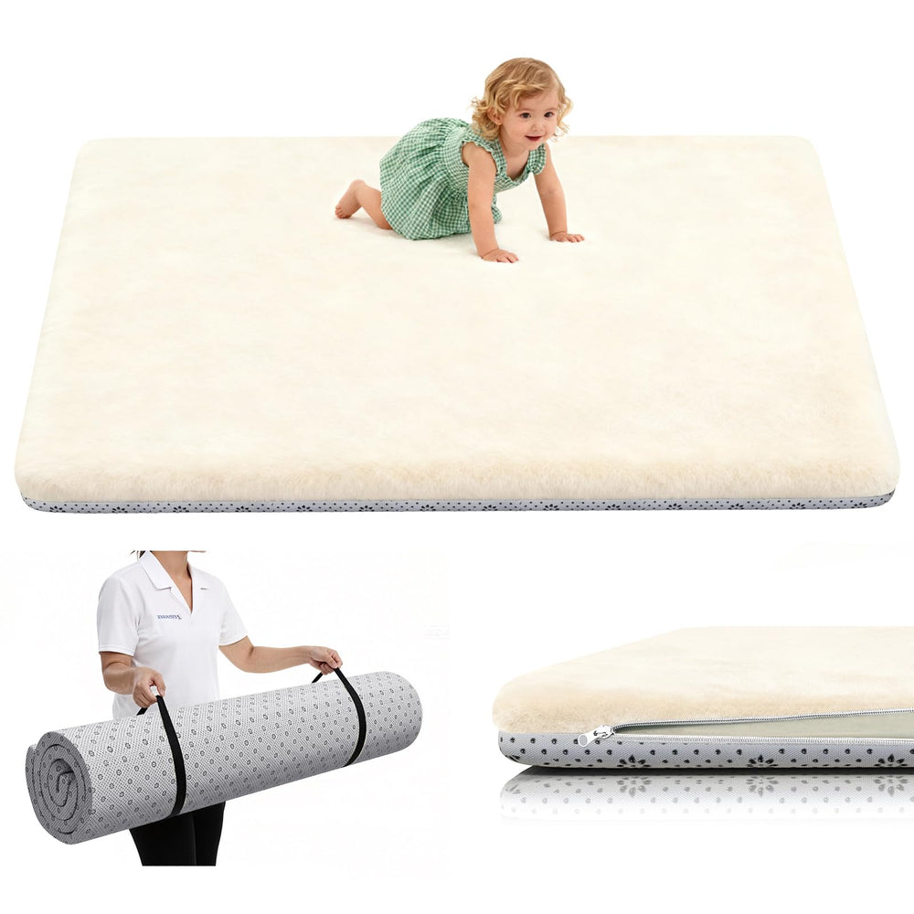Yozoia Thick Baby Play Mat overview with cushioned surface for versatile play.