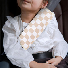 YR seat belt cover with mermaid pattern provides cushioned protection against rubbing.