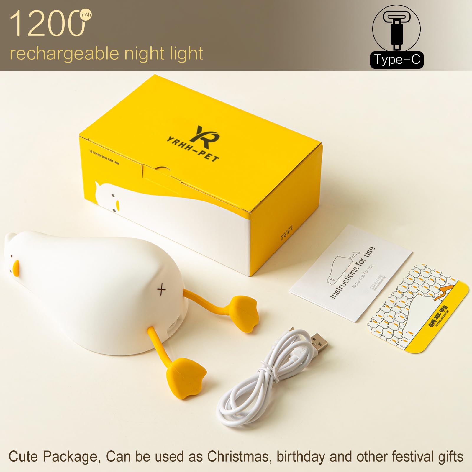 YR YRHH-PET BPA-free silicone body is durable and safe