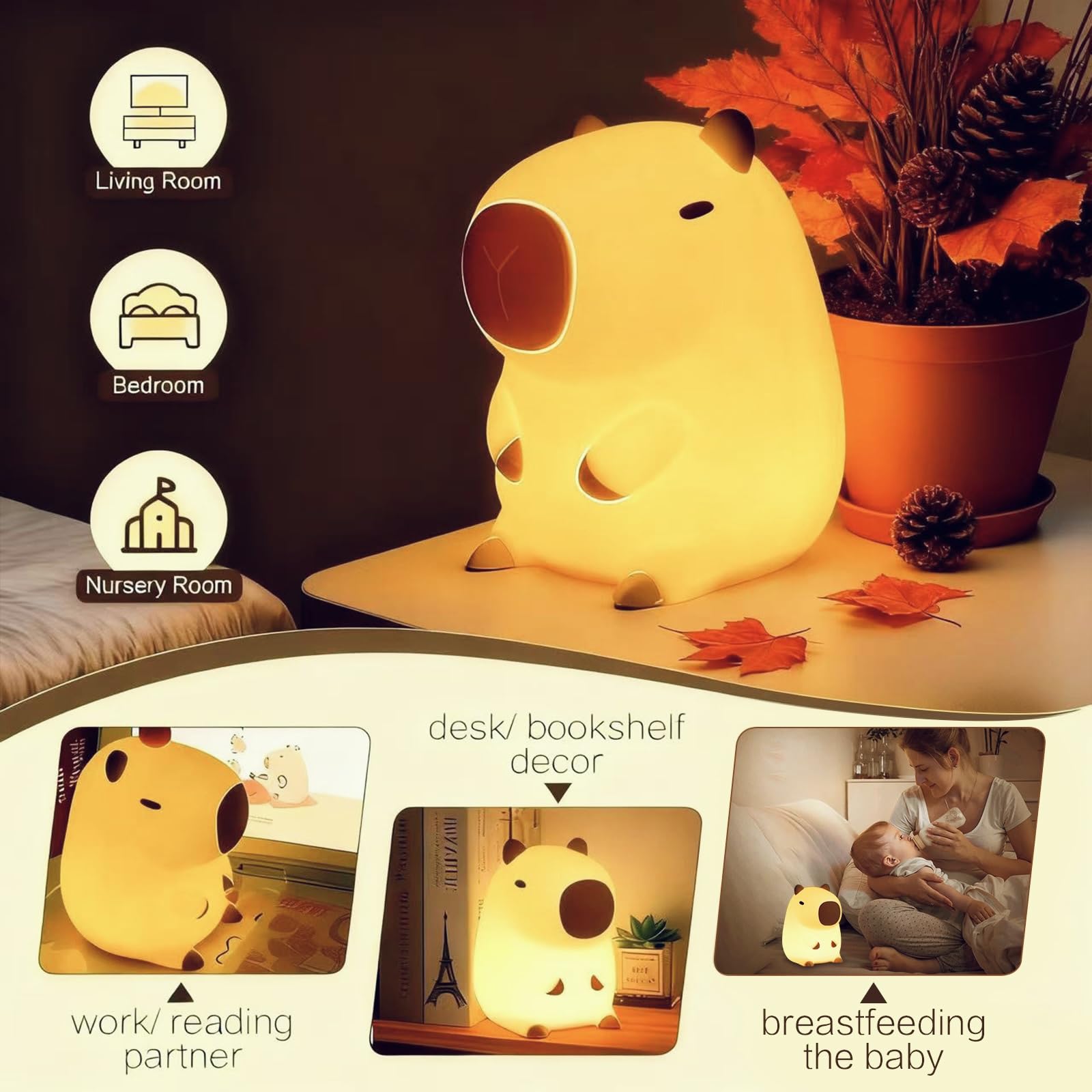 YR YRHH-PET Elephant Night Light suits nurseries with a friendly glow.