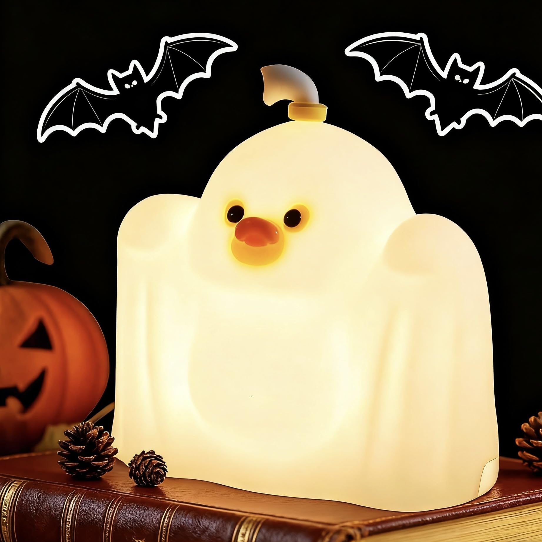 YR YRHH-PET Ghost Duck Night Light emits a soft warm glow for kids
