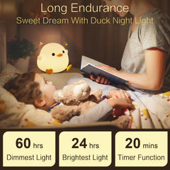 YR YRHH-PET LED duck nursery light creates gentle illumination for bedtime.
