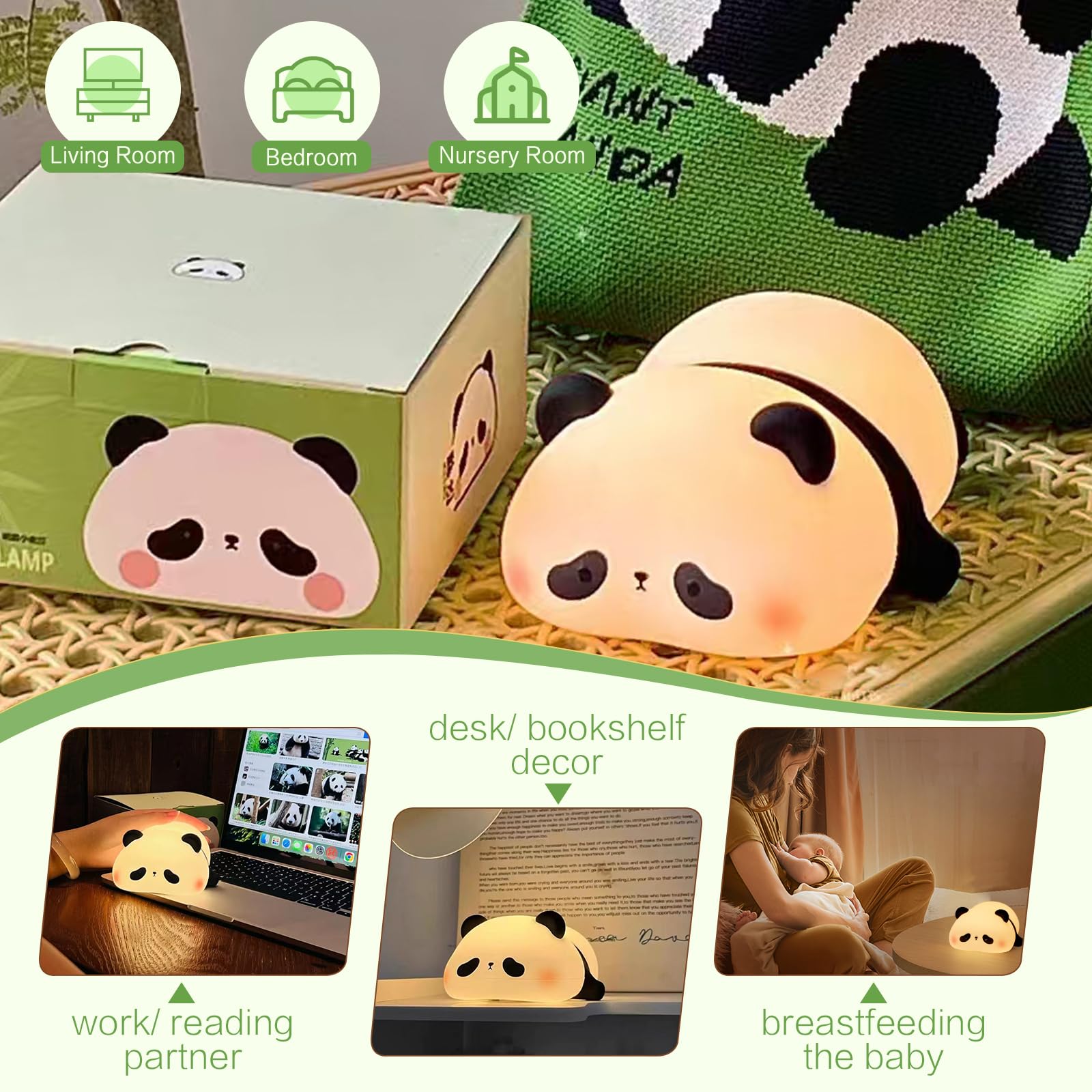 YR YRHH-PET panda gift light makes a cute present for kids and friends.