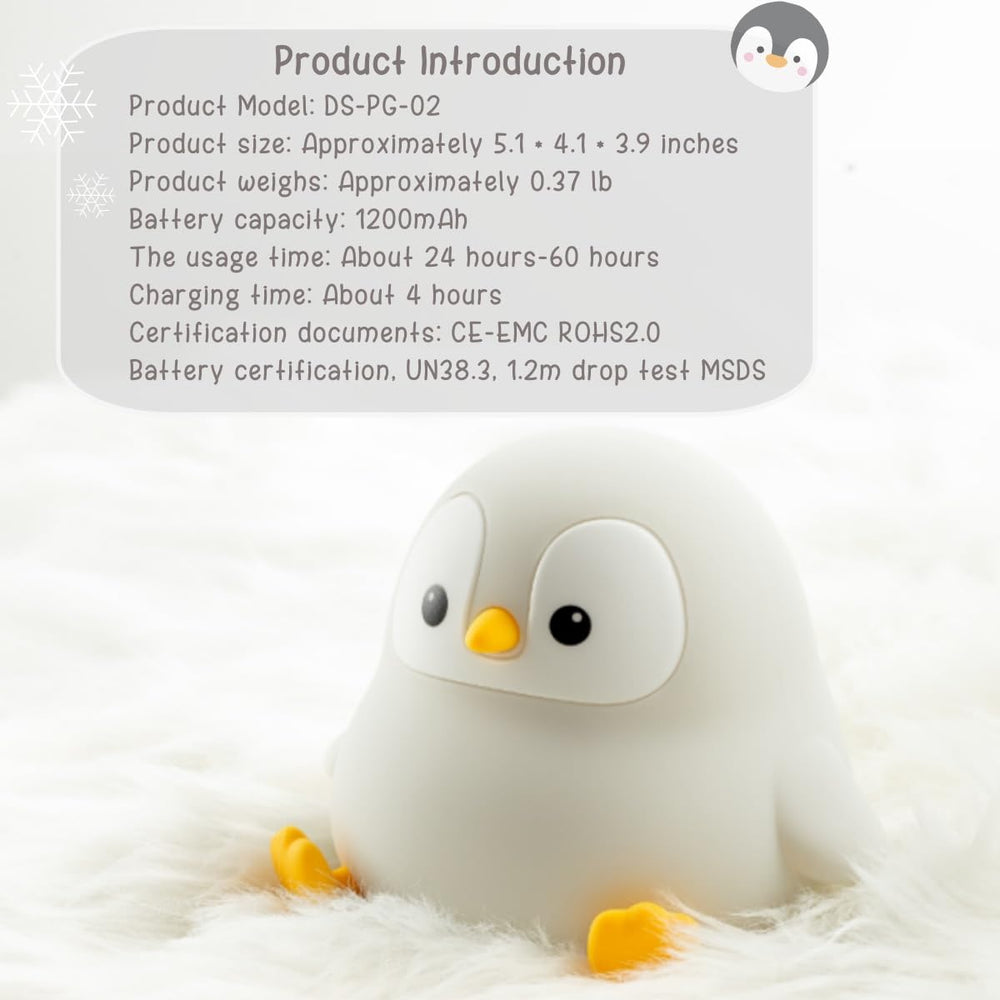 YR YRHH-PET penguin night light doubles as desk decor for dorms.