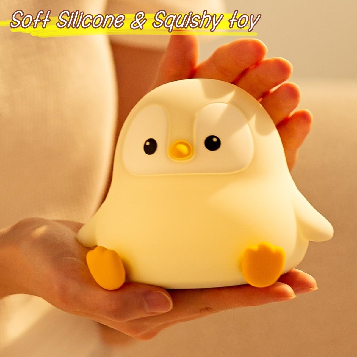 YR YRHH-PET penguin night light offers cozy companionship during nighttime routines.