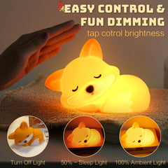 YR YRHH-PET fox light with touch bottom control for quick brightness adjustment.