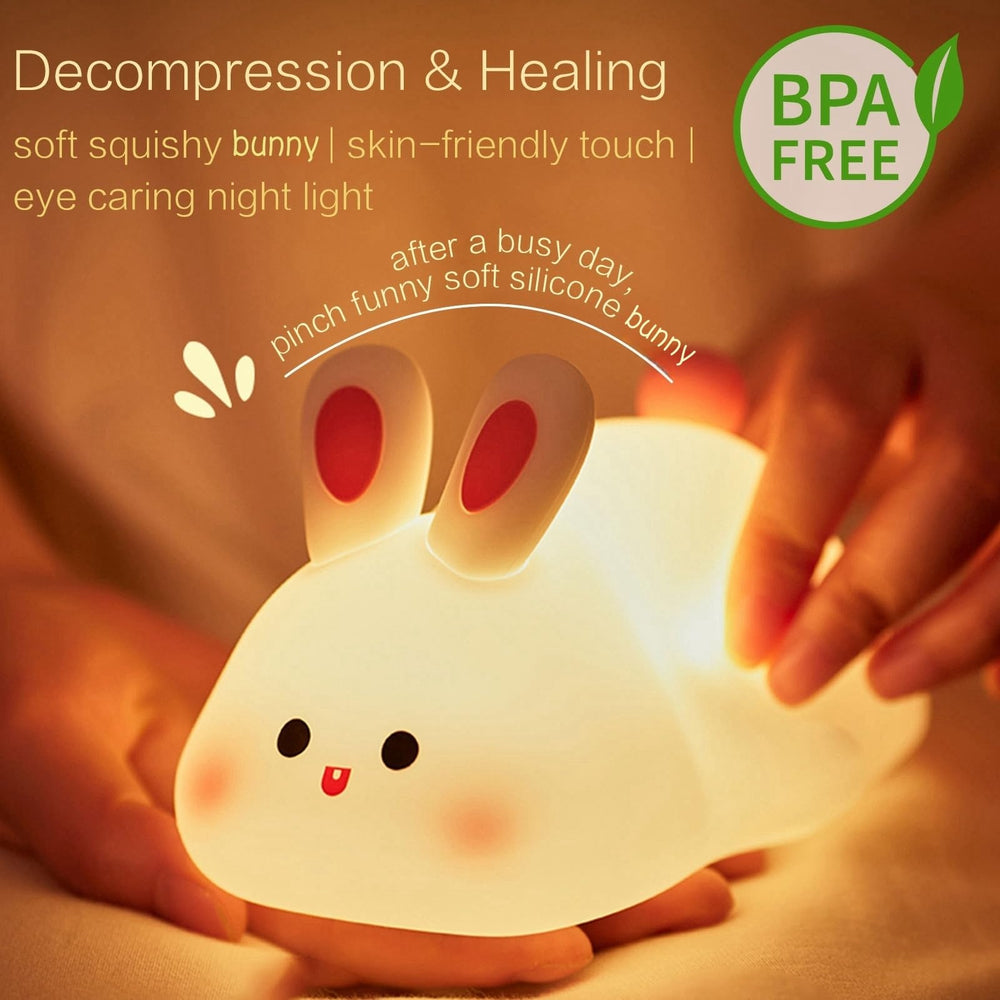 YR YRHH-PET squishy bunny night light dimmed glow for reading