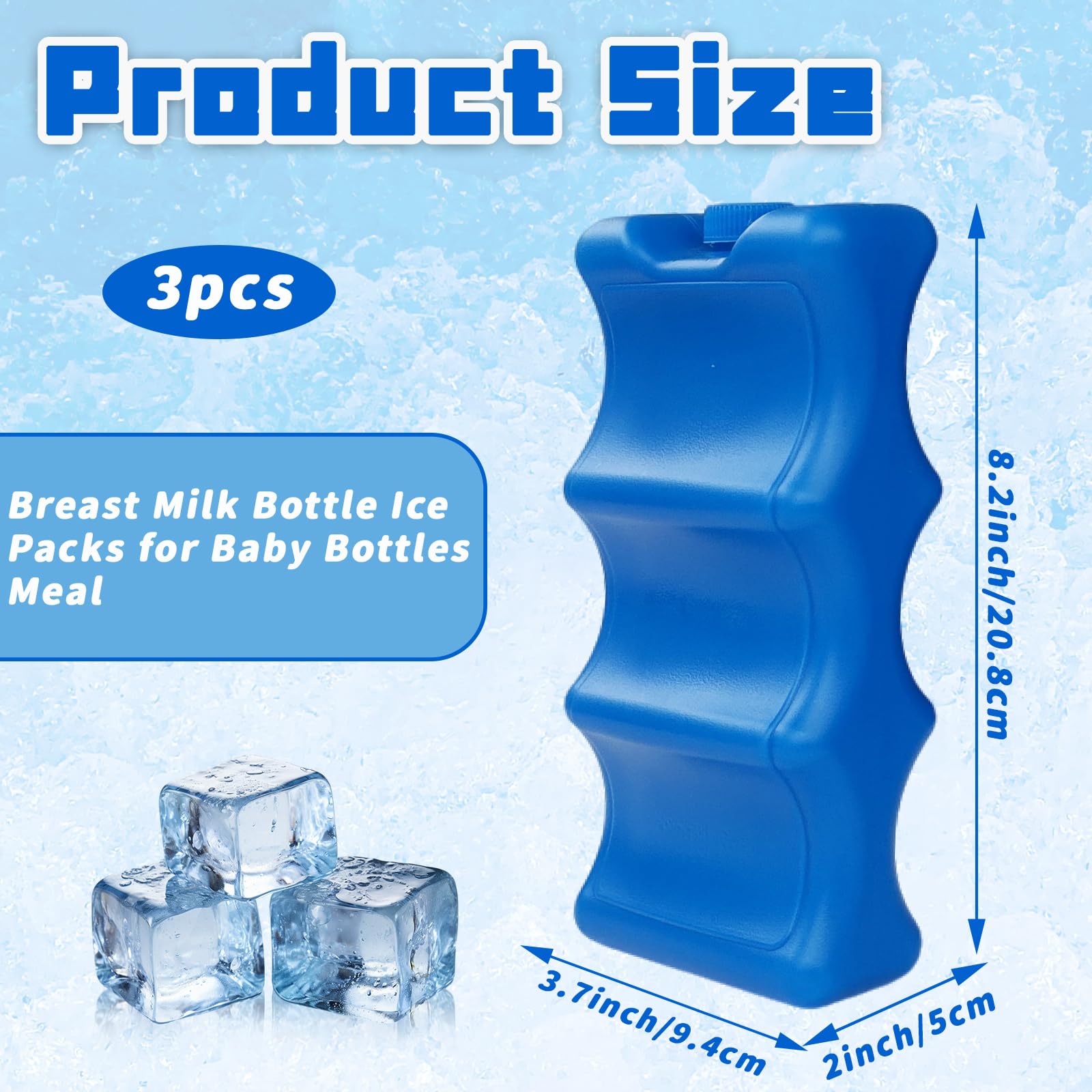 Ysanciuu double-sided freezer pack delivers fast, even chilling for bottles.