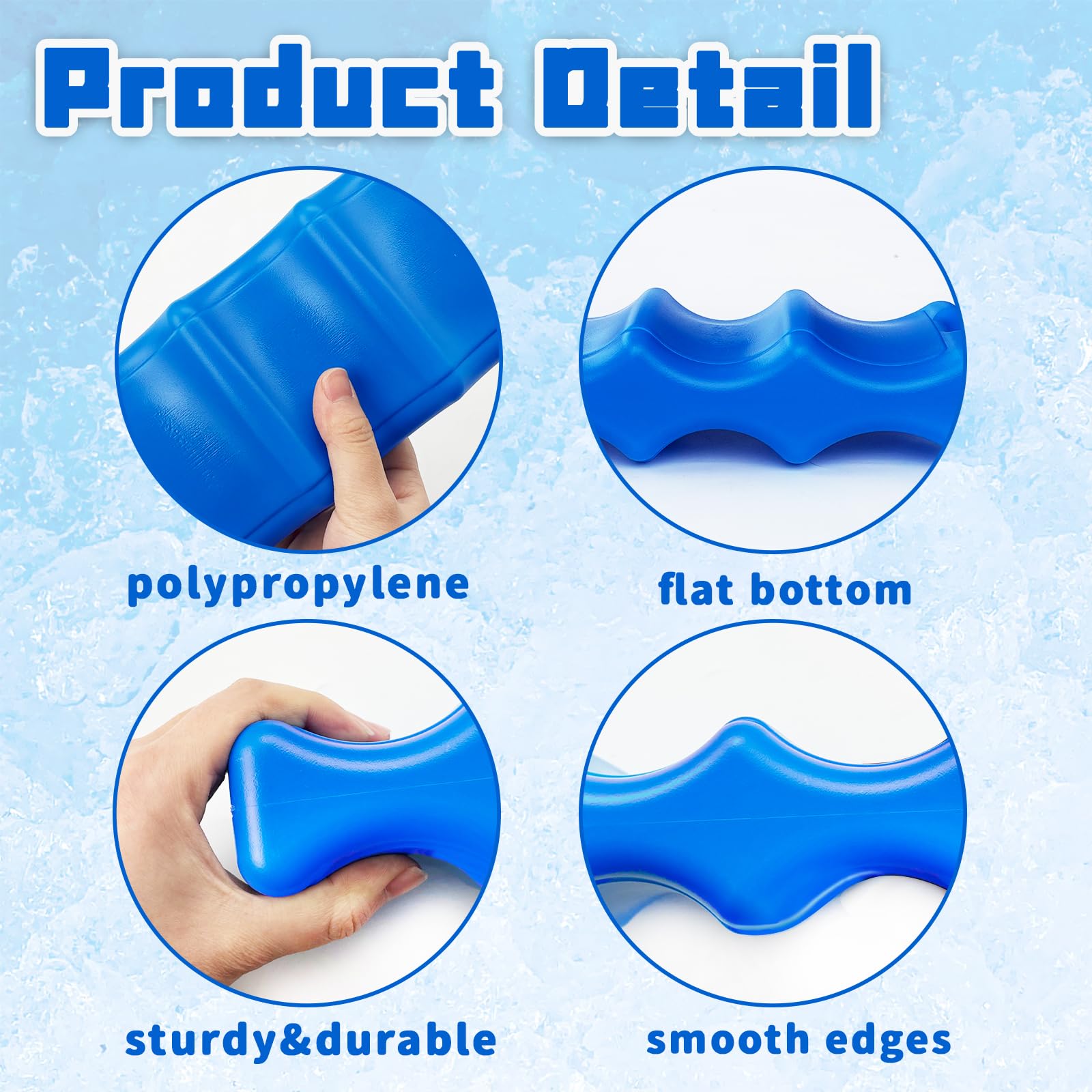 Ysanciuu leak-proof polypropylene ice pack minimizes leaks during transport.
