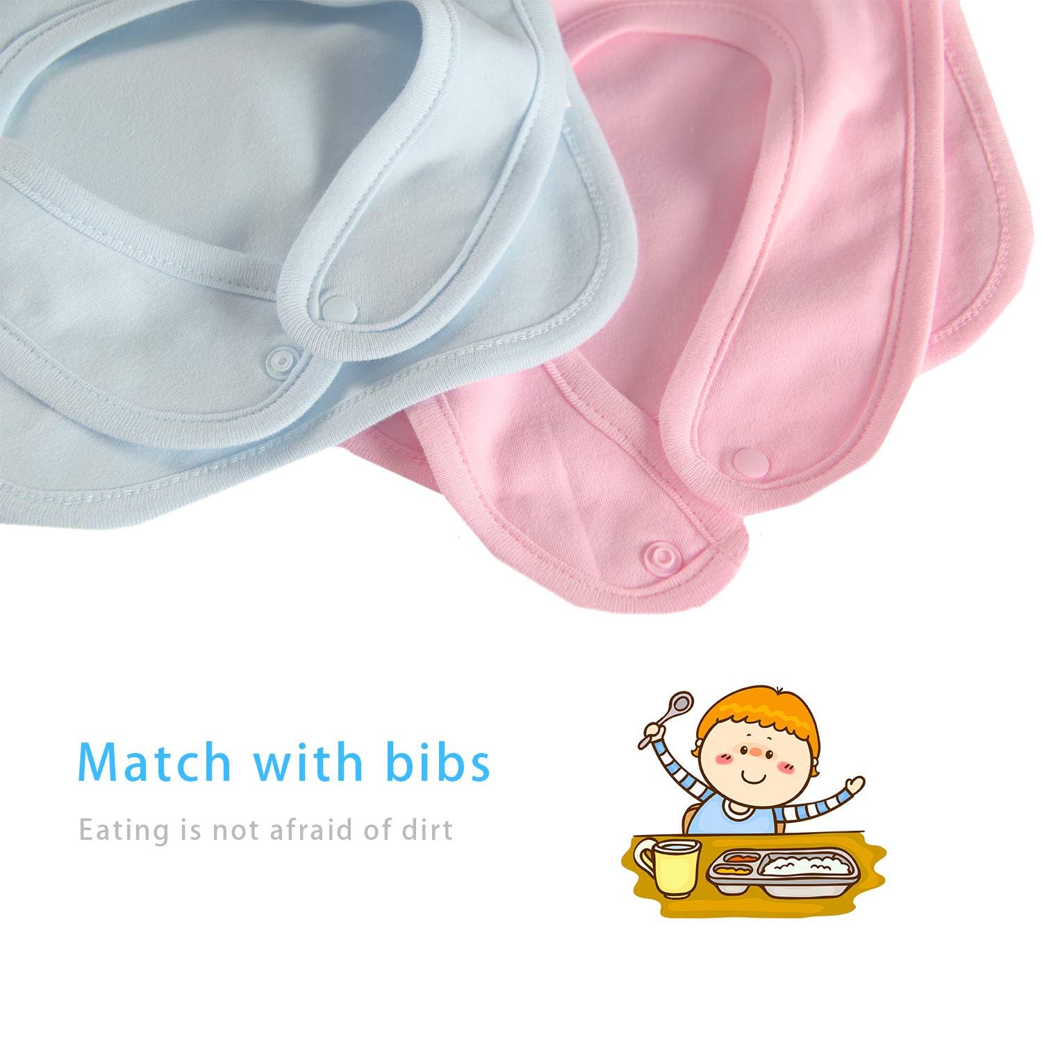 YSCULBUTOL Yes We Are Twins bib fasteners, adjustable snaps for secure fit