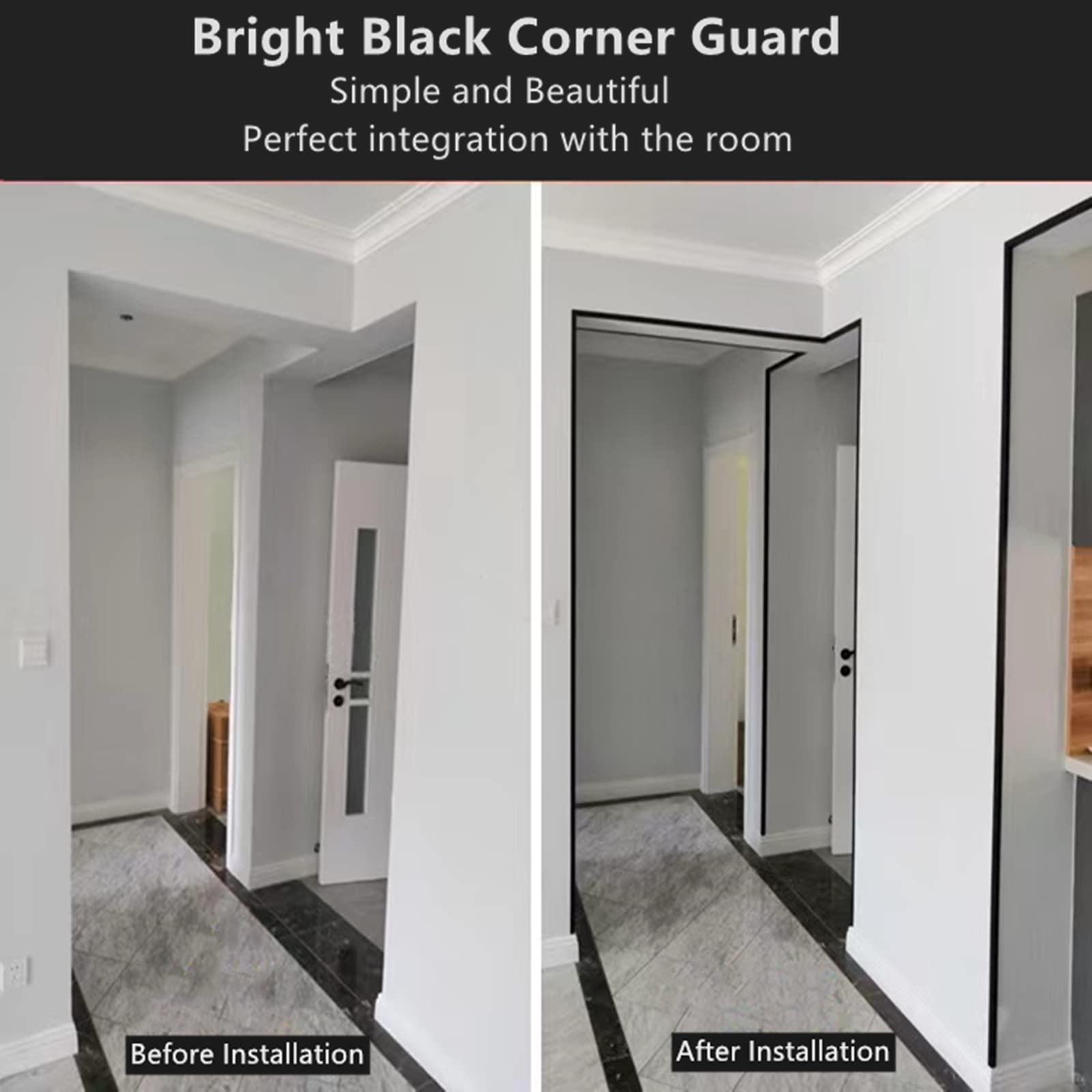 YSDK 20ga aluminium corner guard provides sturdy, long-lasting edge defense.