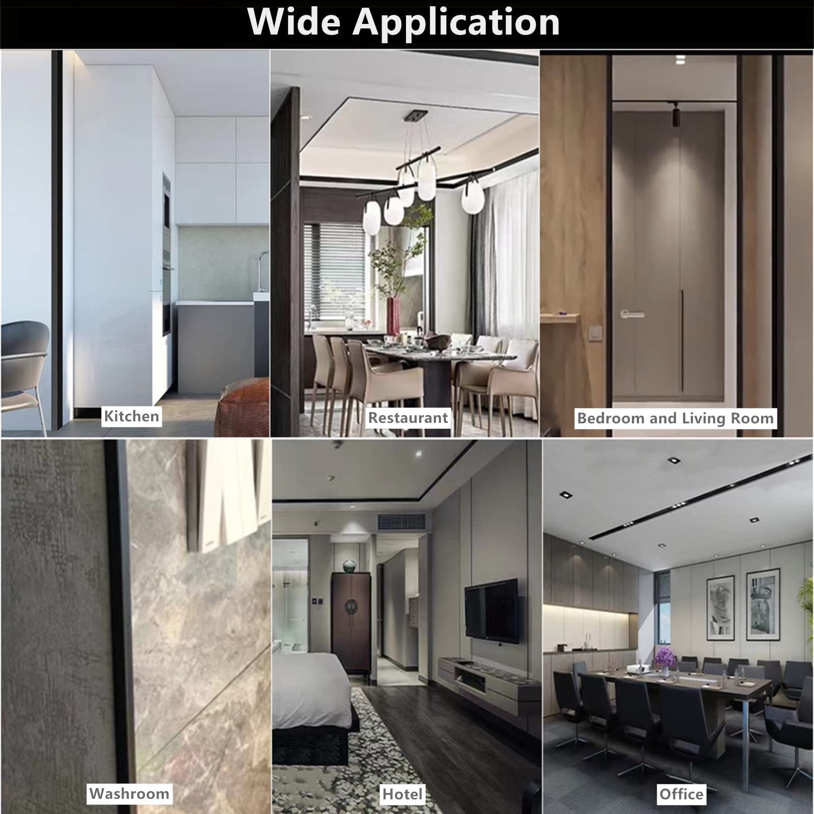 YSDK decorative black corner protection suits contemporary interiors.
