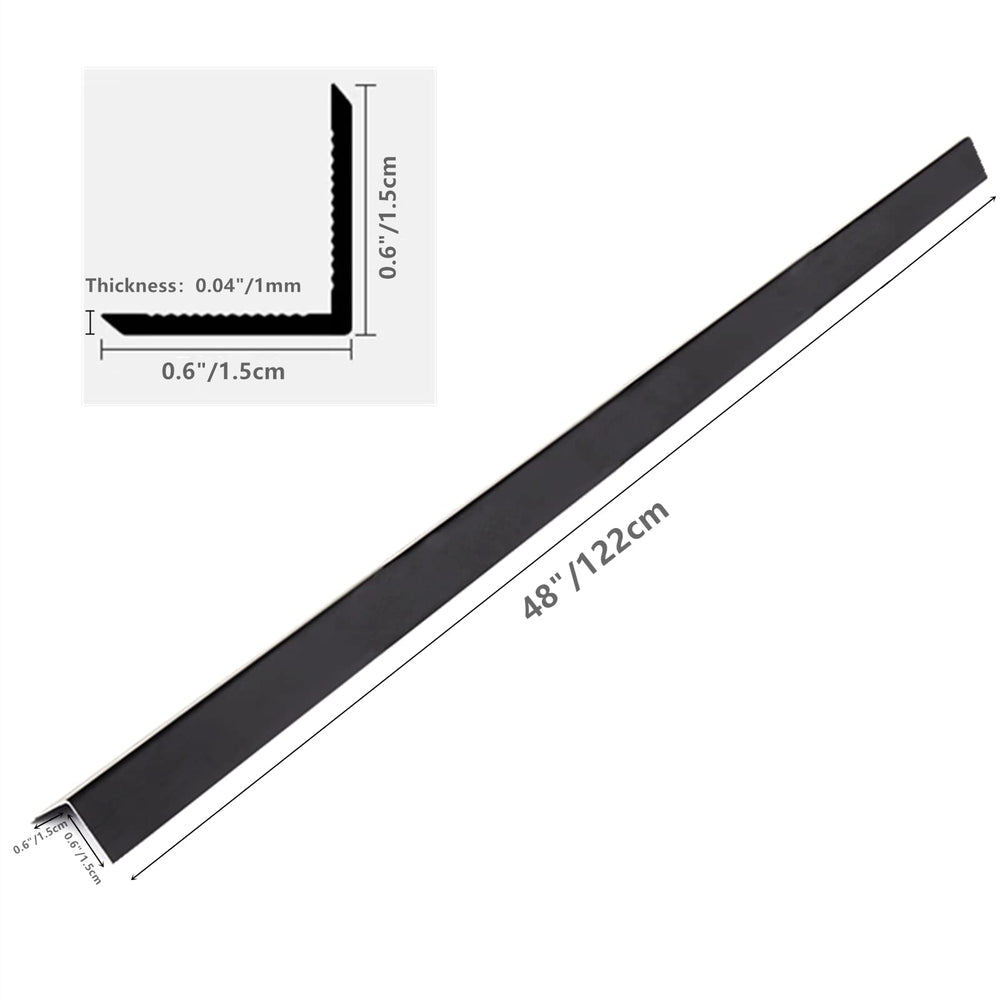 YSDK black corner guard ready for wall installation.