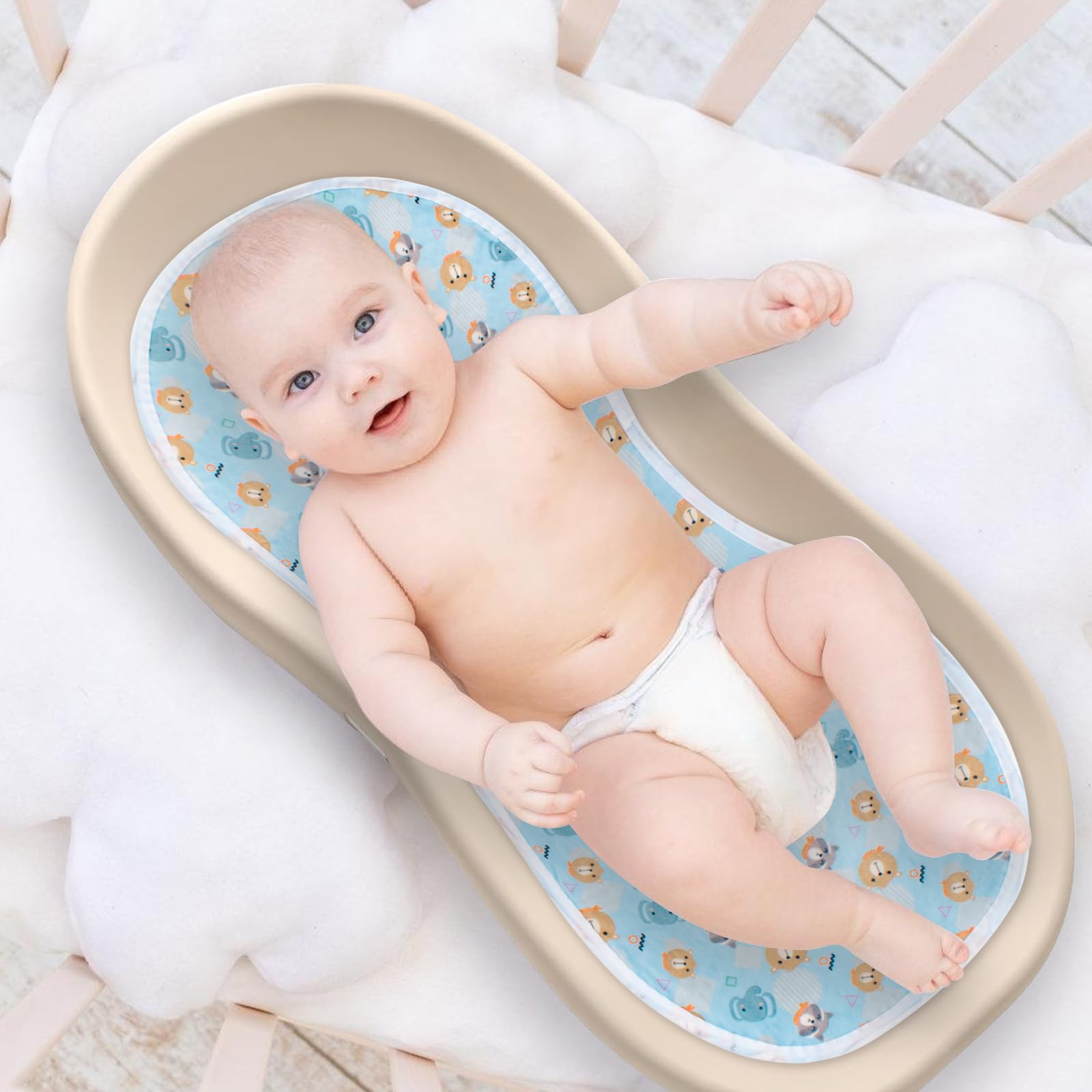 YSSPPOY Peanut Changing Pad Cover reveals absorbent core to manage moisture