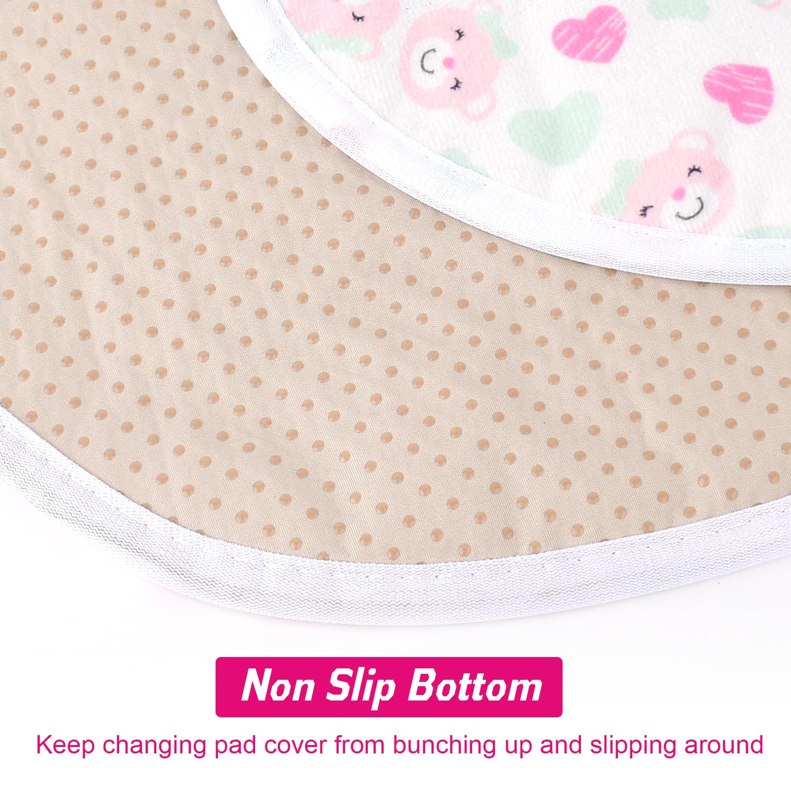 YSSPPOY peanut pad cover has anti-slip bottom to stay put during changes.
