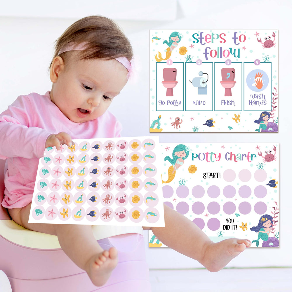 YSTEP Mermaid potty chart makes a thoughtful gift for families with kids.