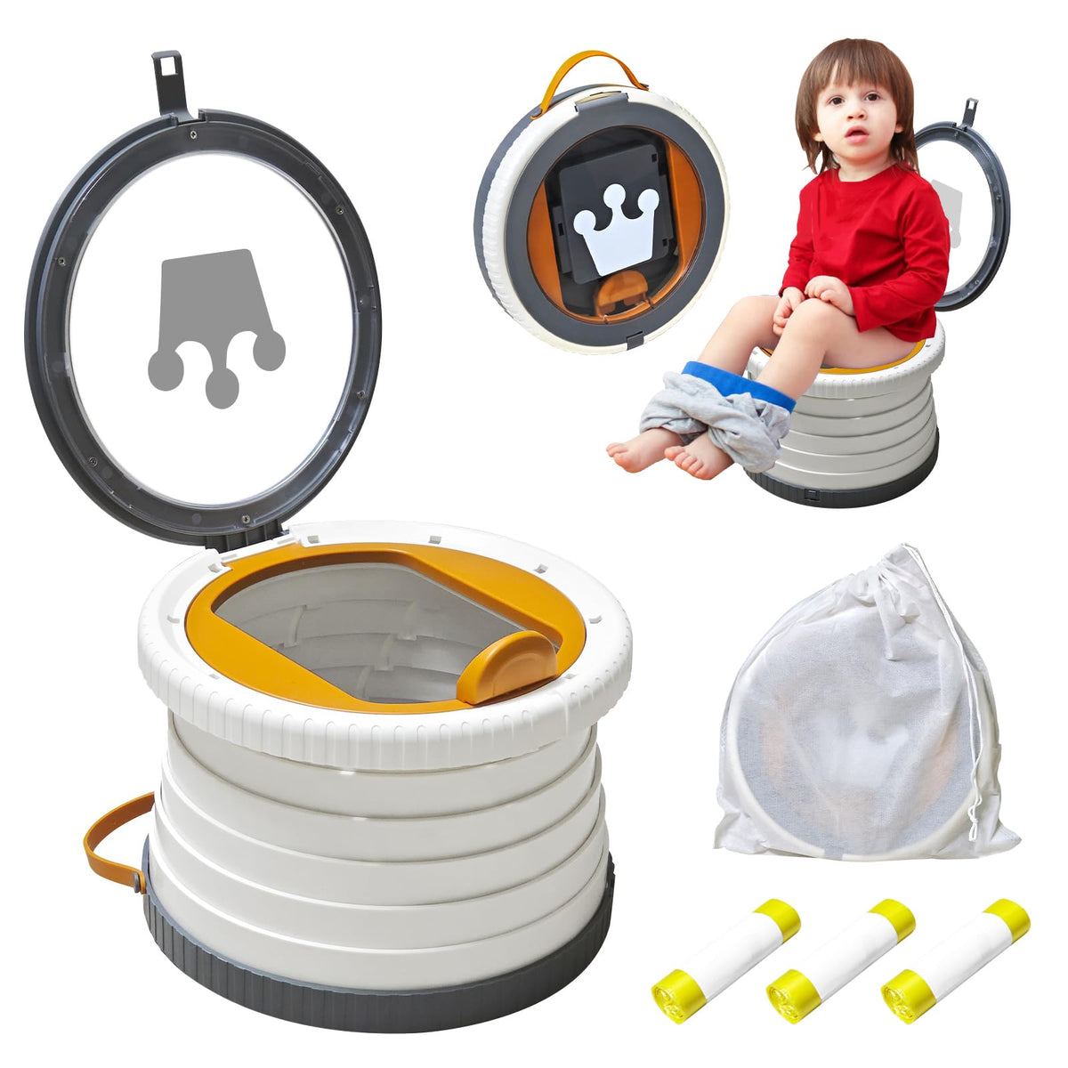 Yszawmx portable potty folded compact for travel