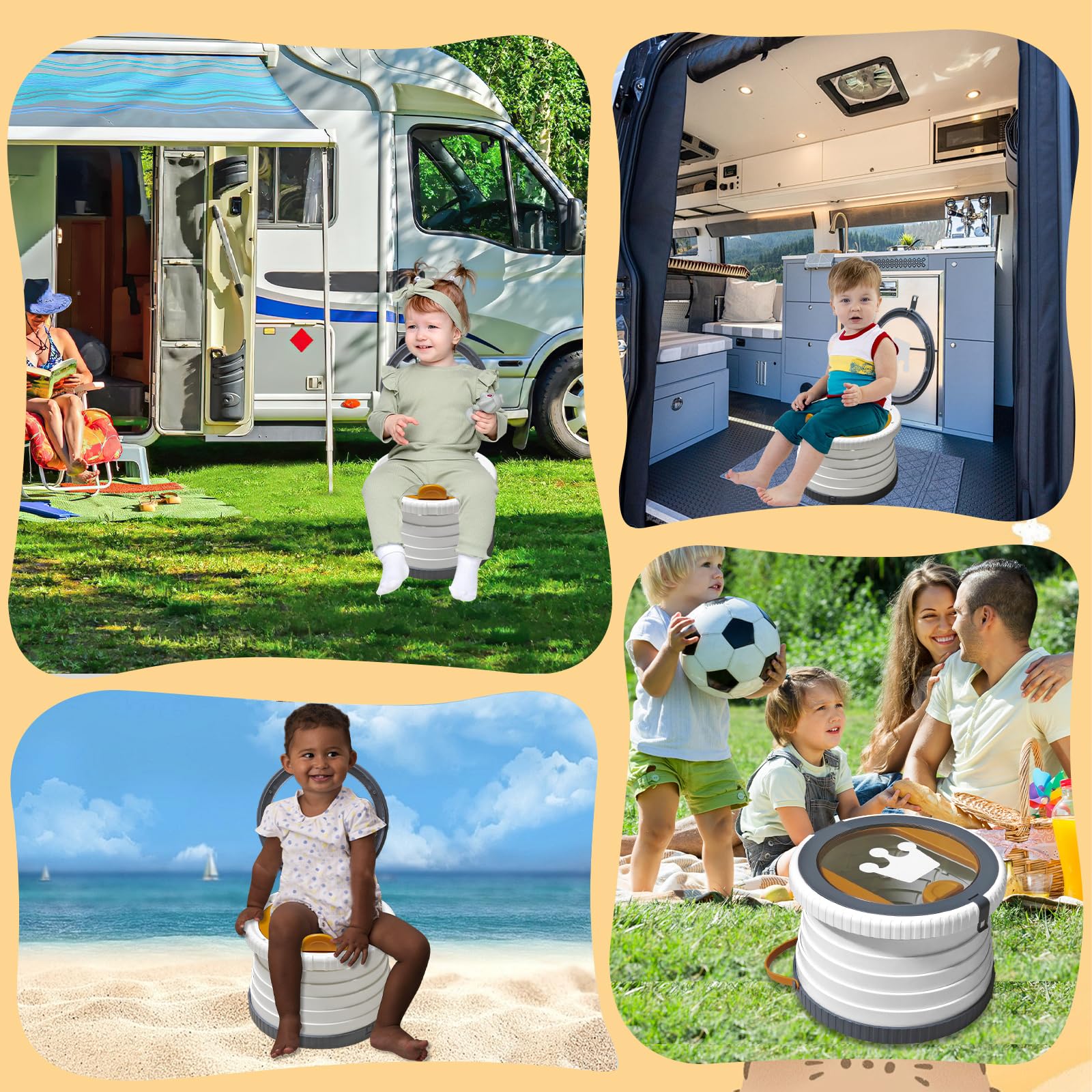 Yszawmx portable potty emergency car toilet ready for trips