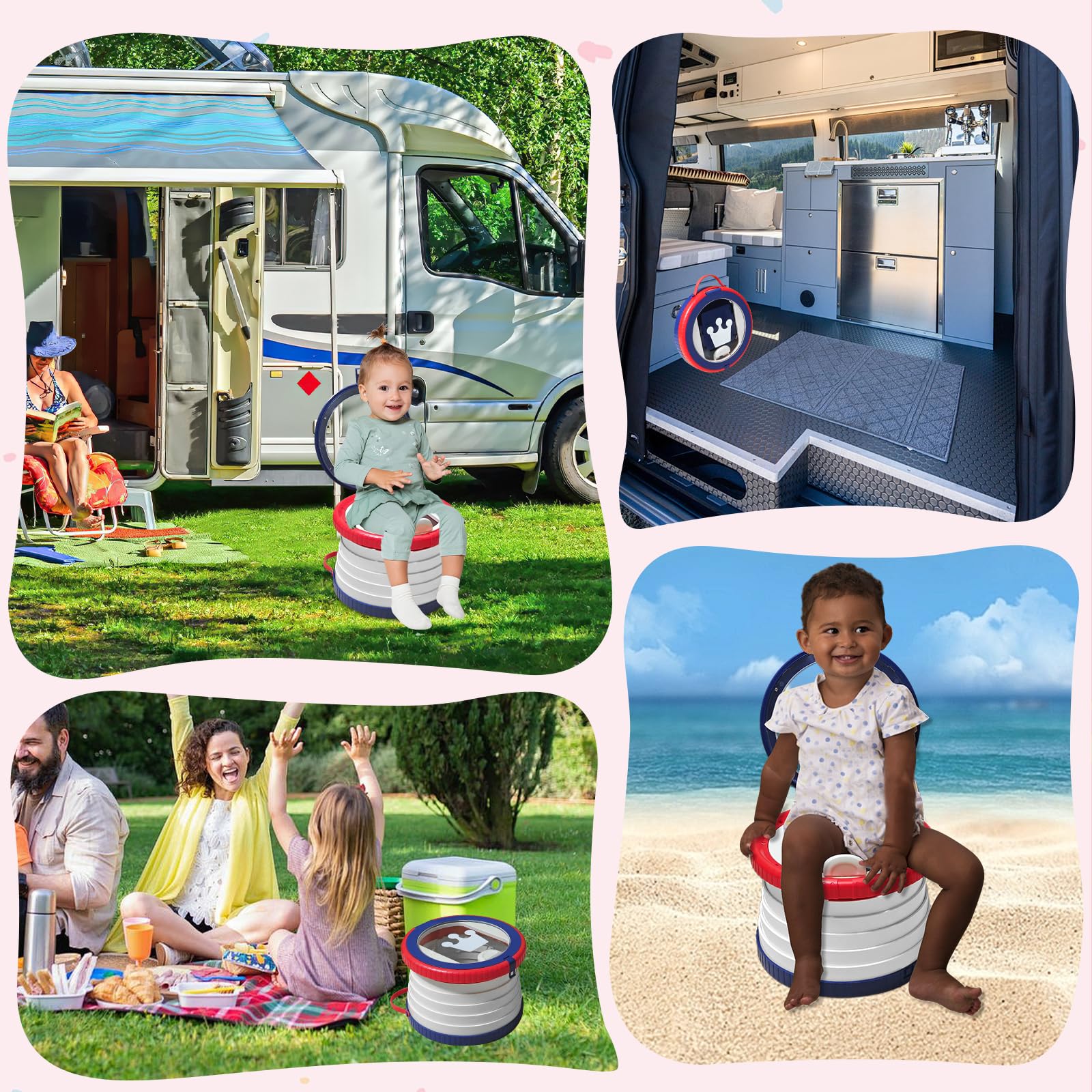 Yszawmx portable potty used by a child, suitable for boys and girls.
