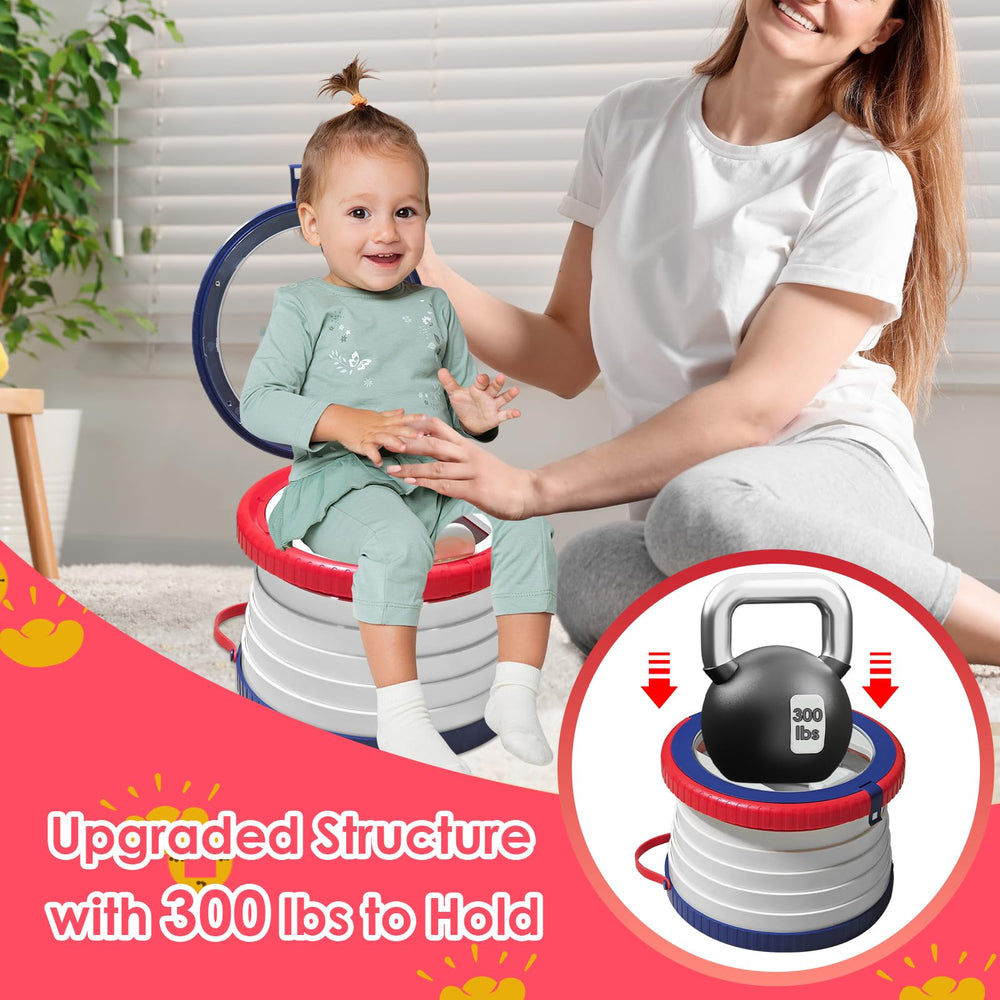 Yszawmx portable potty stored in car or stroller for emergencies.