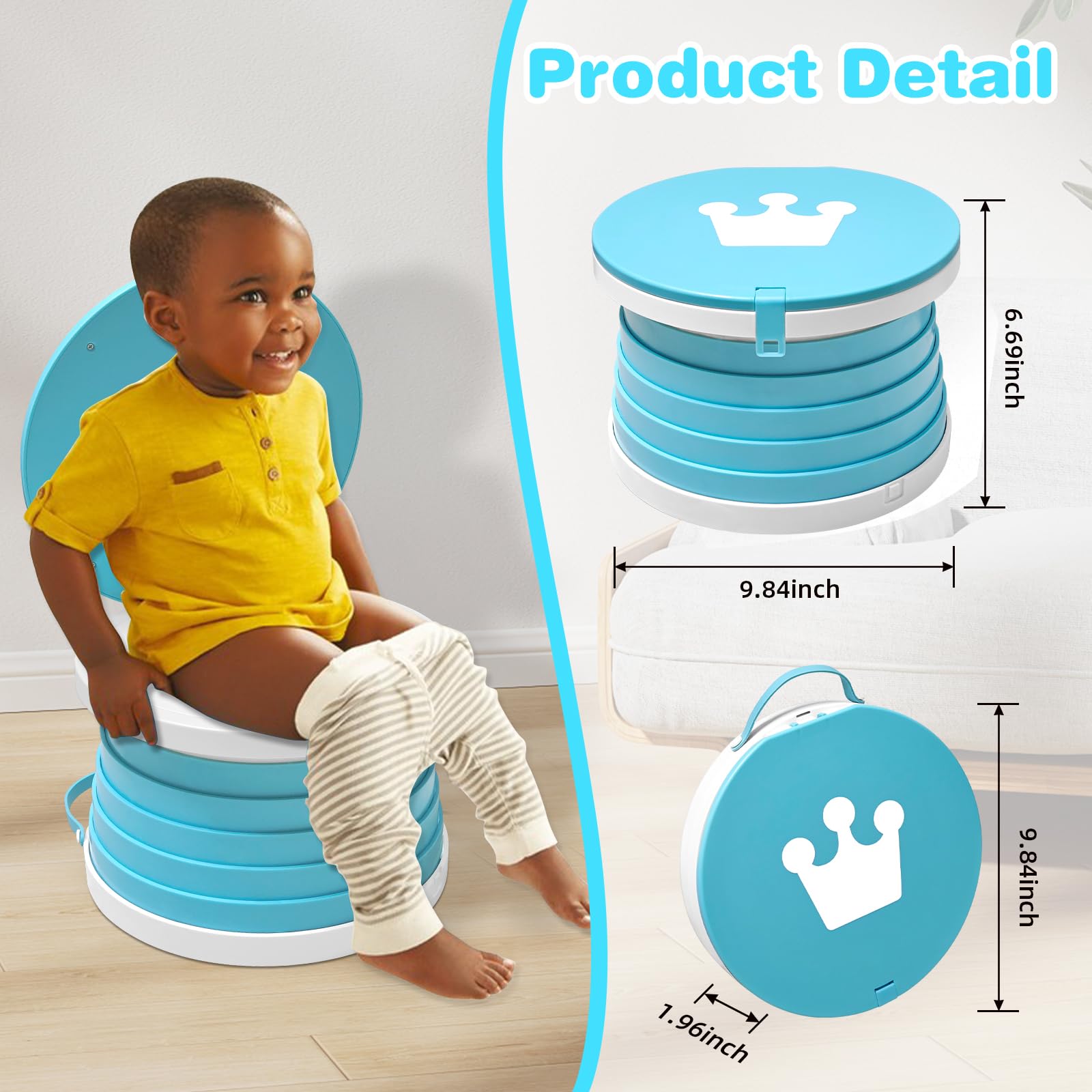 Yszawmx portable potty open and ready to use with quick setup.