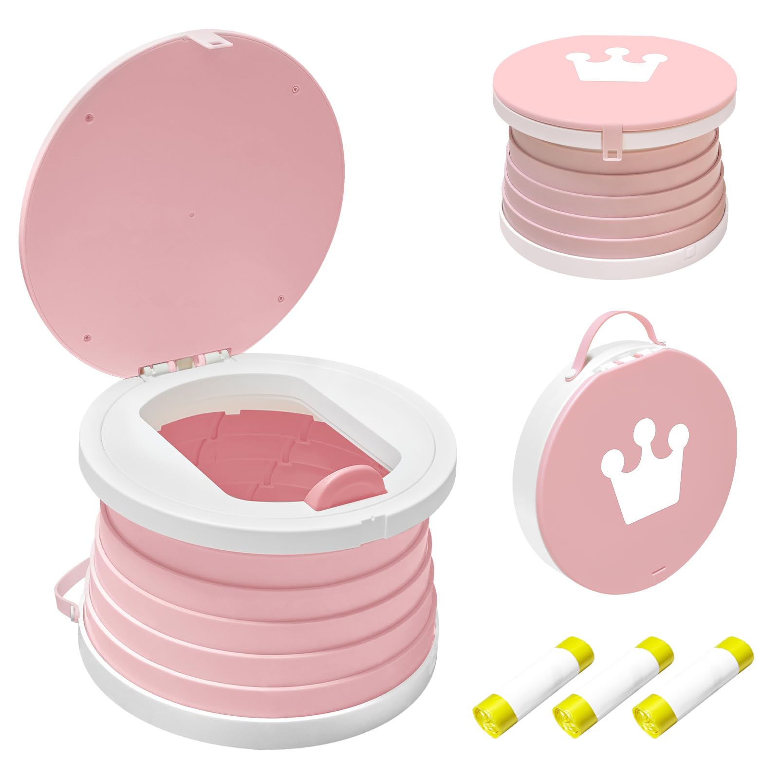 Yszawmx portable potty folded for travel and easy storage