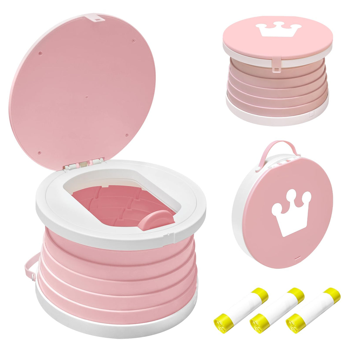Yszawmx portable potty folded for travel and easy storage