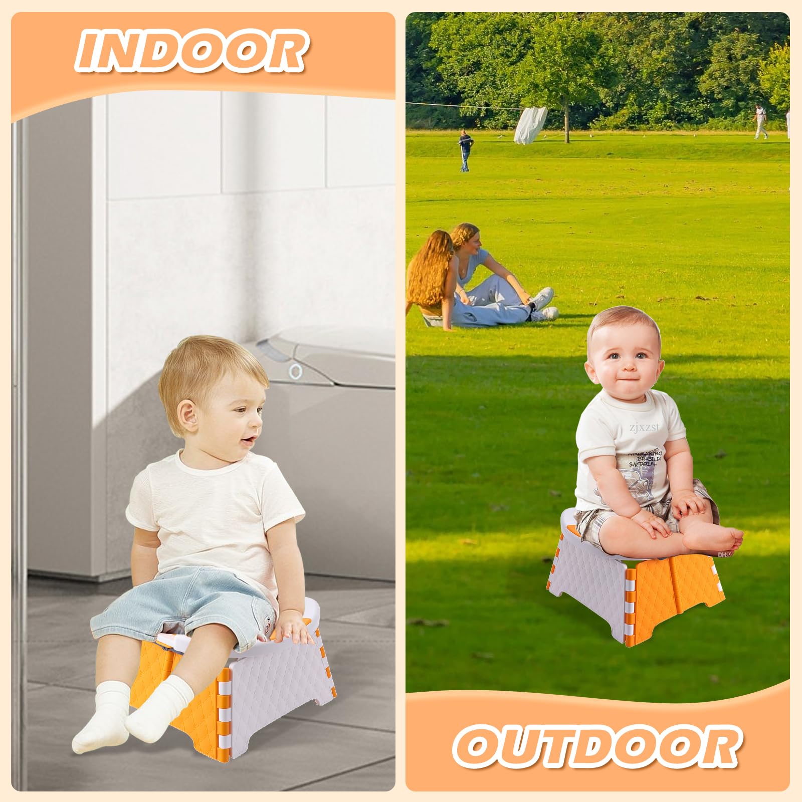 Yszawmx portable potty with disposable bags included keeps trips tidy.