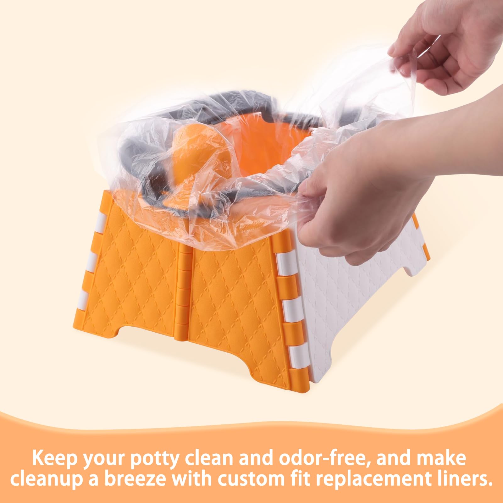 Yszawmx orange potty easy to clean after use, ideal for travel.