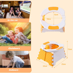 Yszawmx potty orange used outdoors for quick, hygienic bathroom breaks.