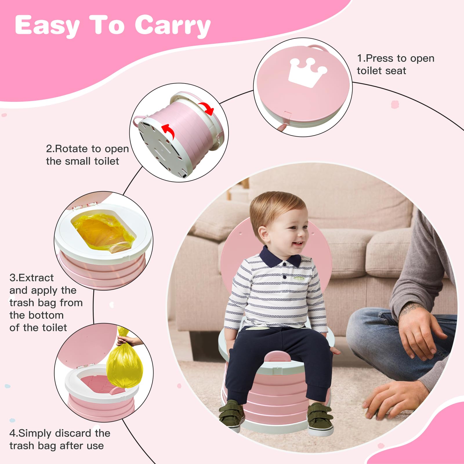 Yszawmx toddler potty ready for outdoor camping