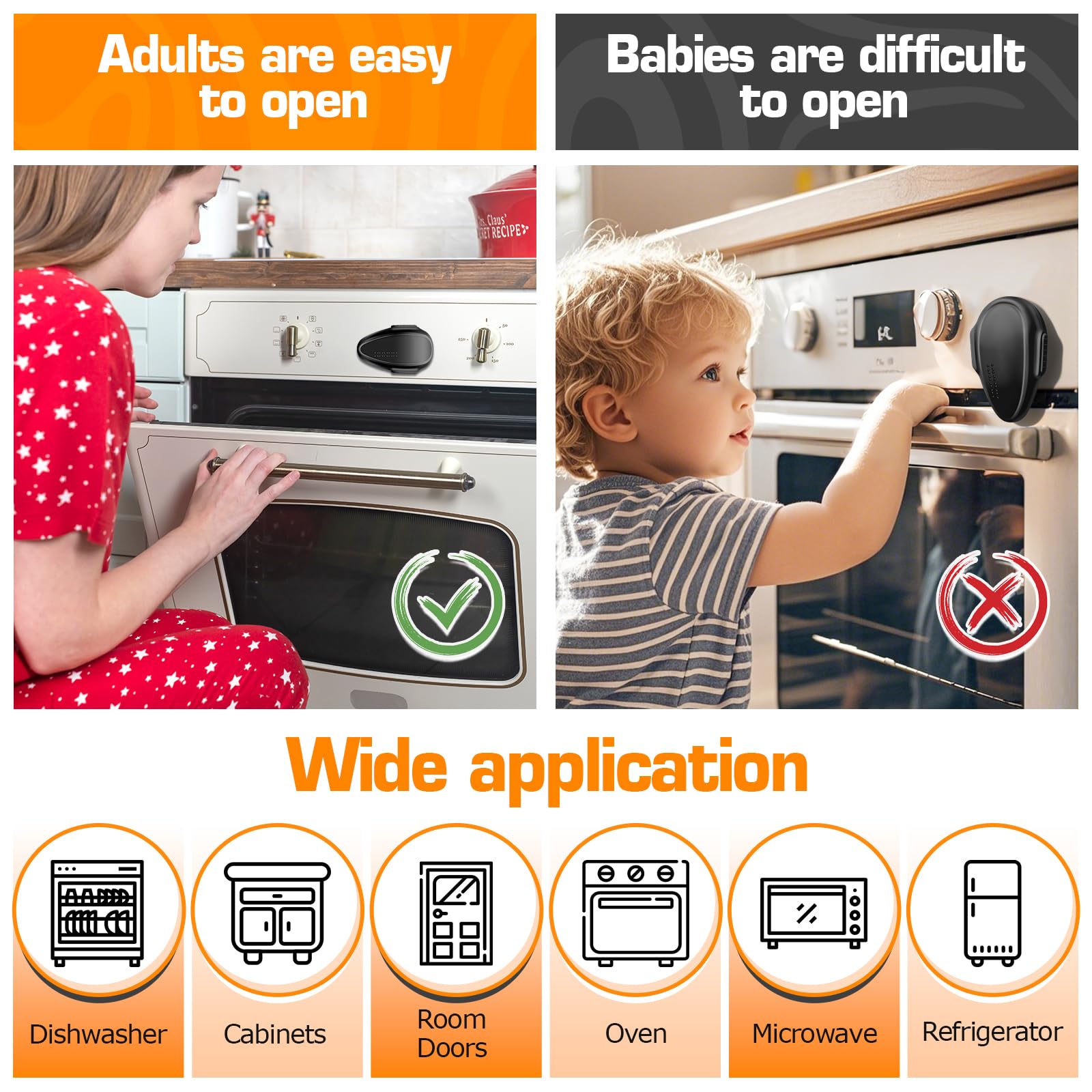 YTDSUP oven lock used on dishwasher and cabinet for versatile safety