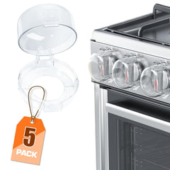 YTDSUP 5-pack stove knob covers with clear view for kid-safe cooking.