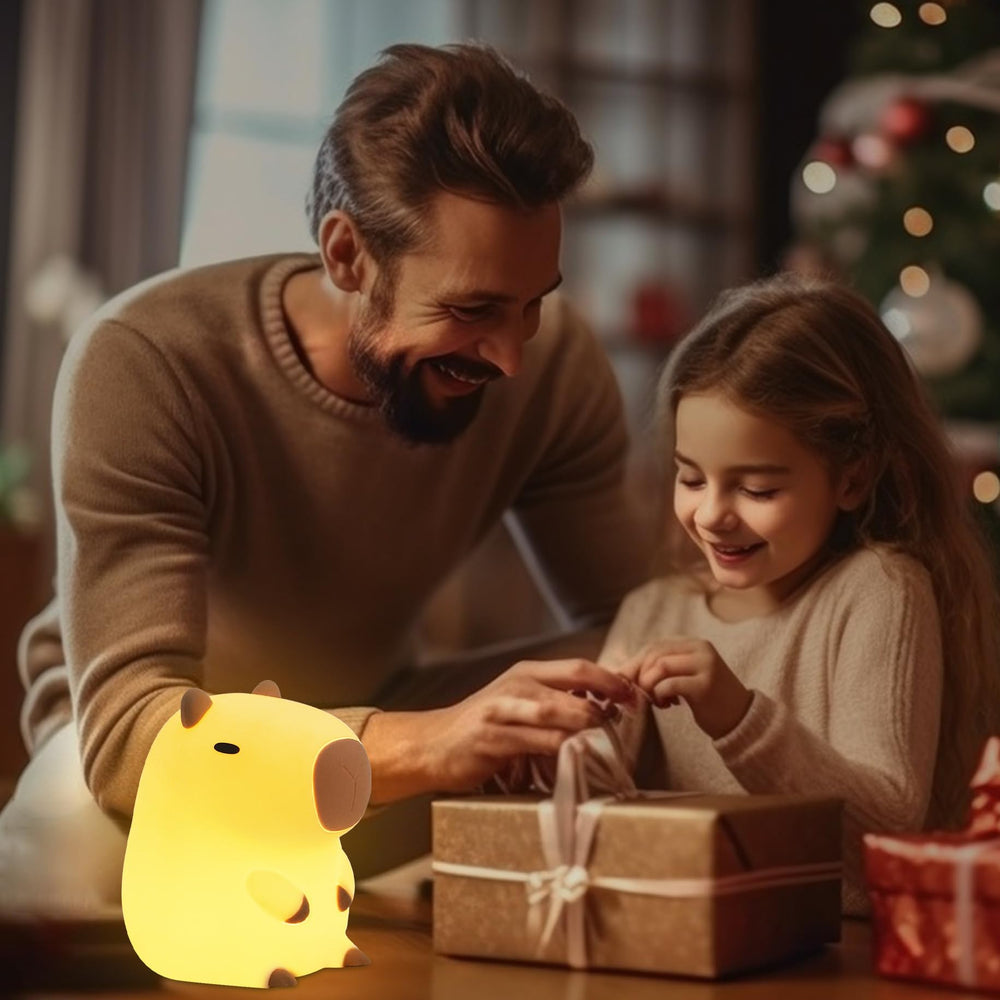YuanDian Capybara Night Light features soft glow ideal during diaper changes.
