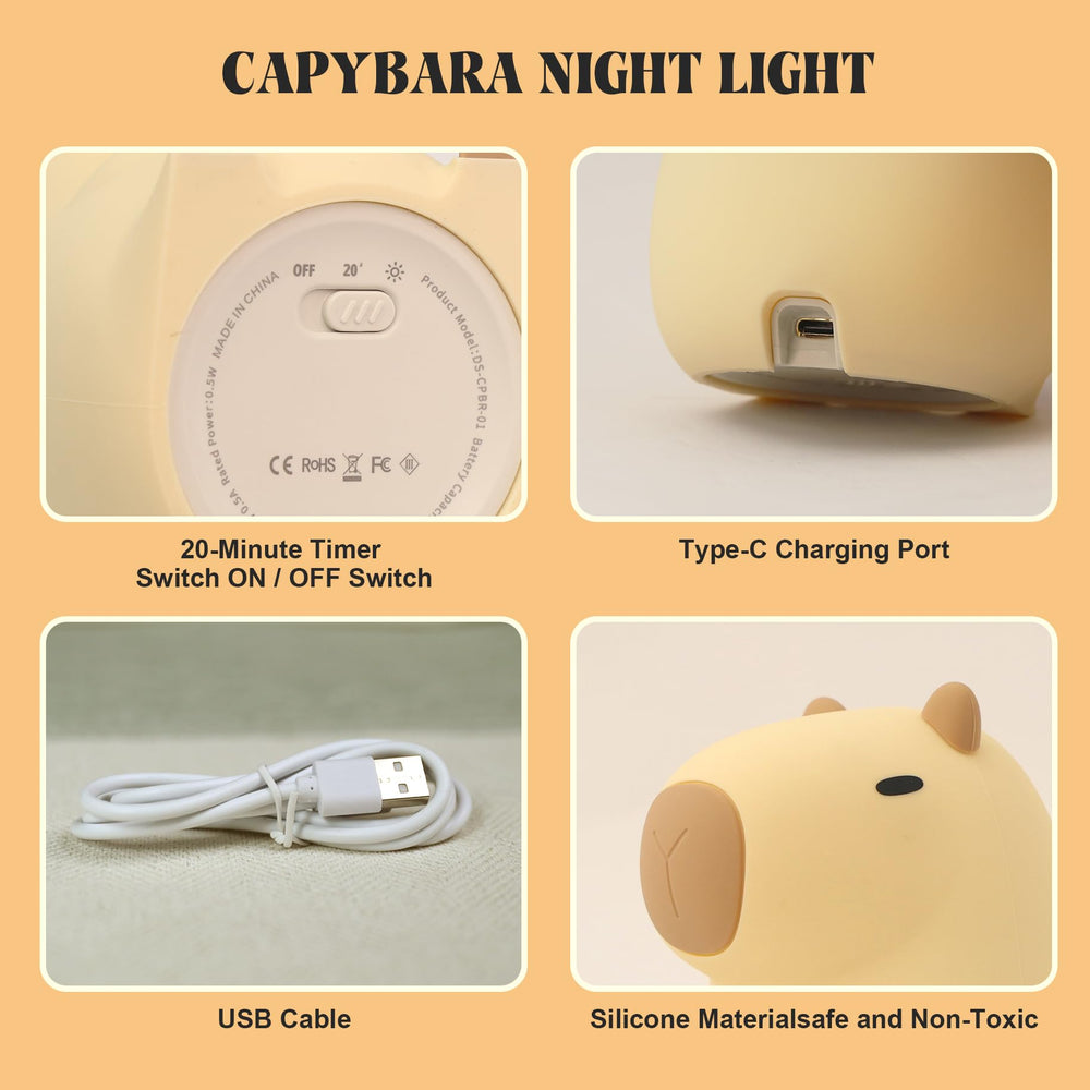 YuanDian Capybara Night Light comes with gift-ready packaging for thoughtful presents.