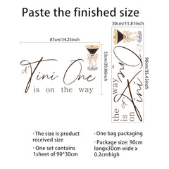 YUANY A Tini One Is On The Way decal forms a photo-ready baby shower background