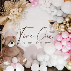 YUANY wall decal setup for welcoming party with chic Martini theme