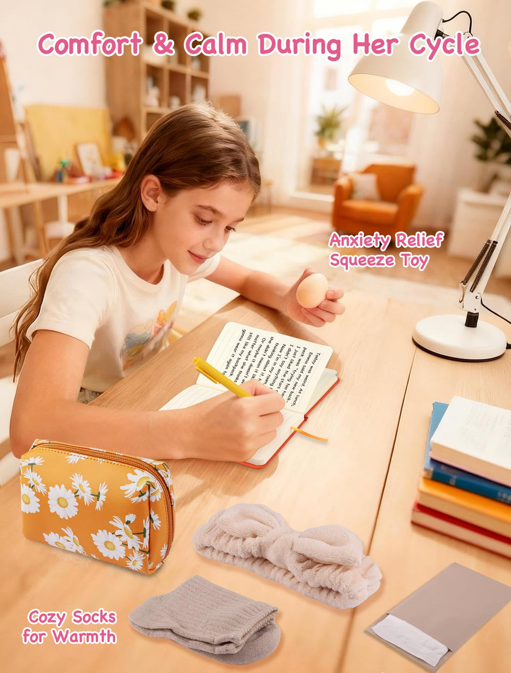 YuanYue period diary with pen helps track cycle changes.