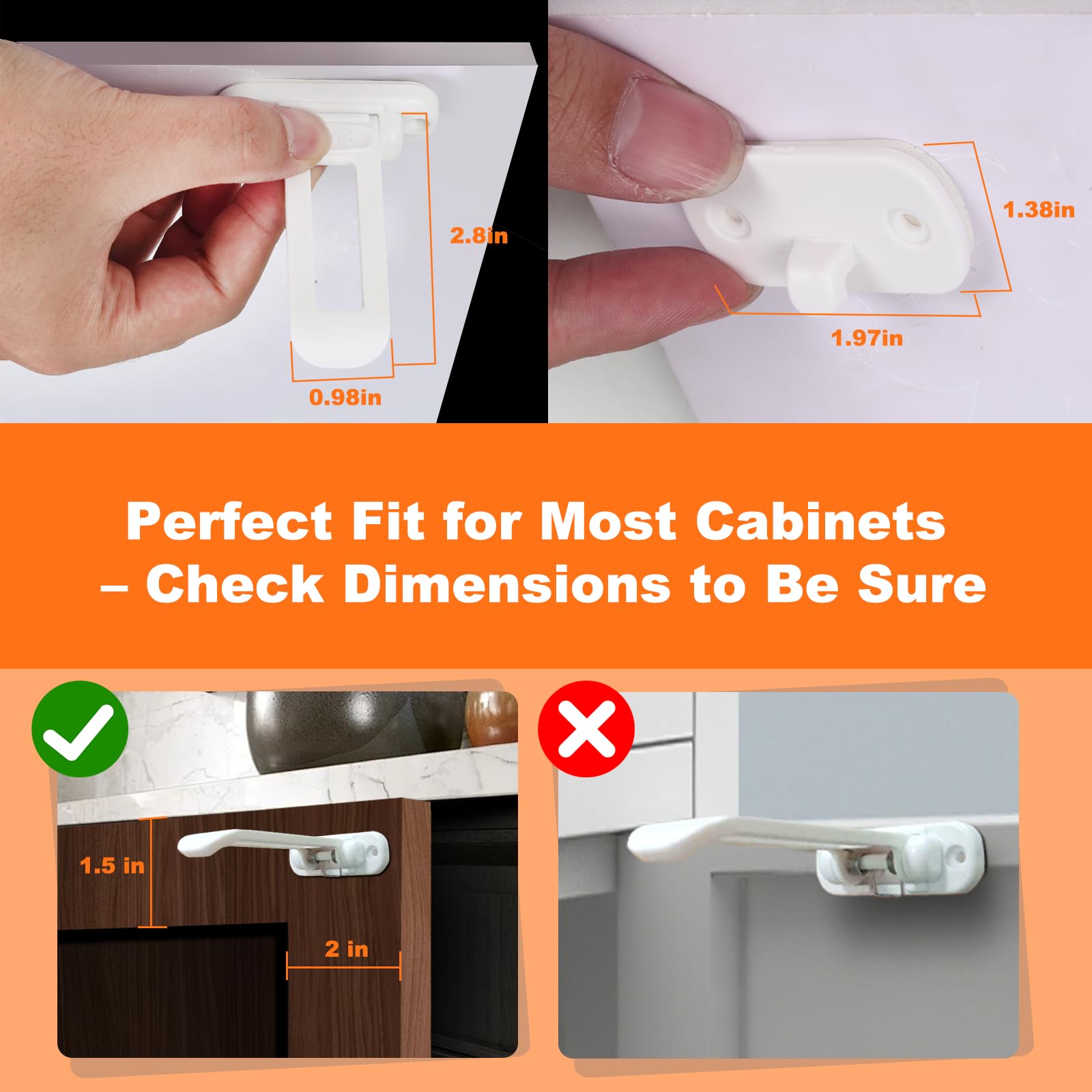 yuBiuBiu 2.8 inch hook arm fits a range of cabinet designs.