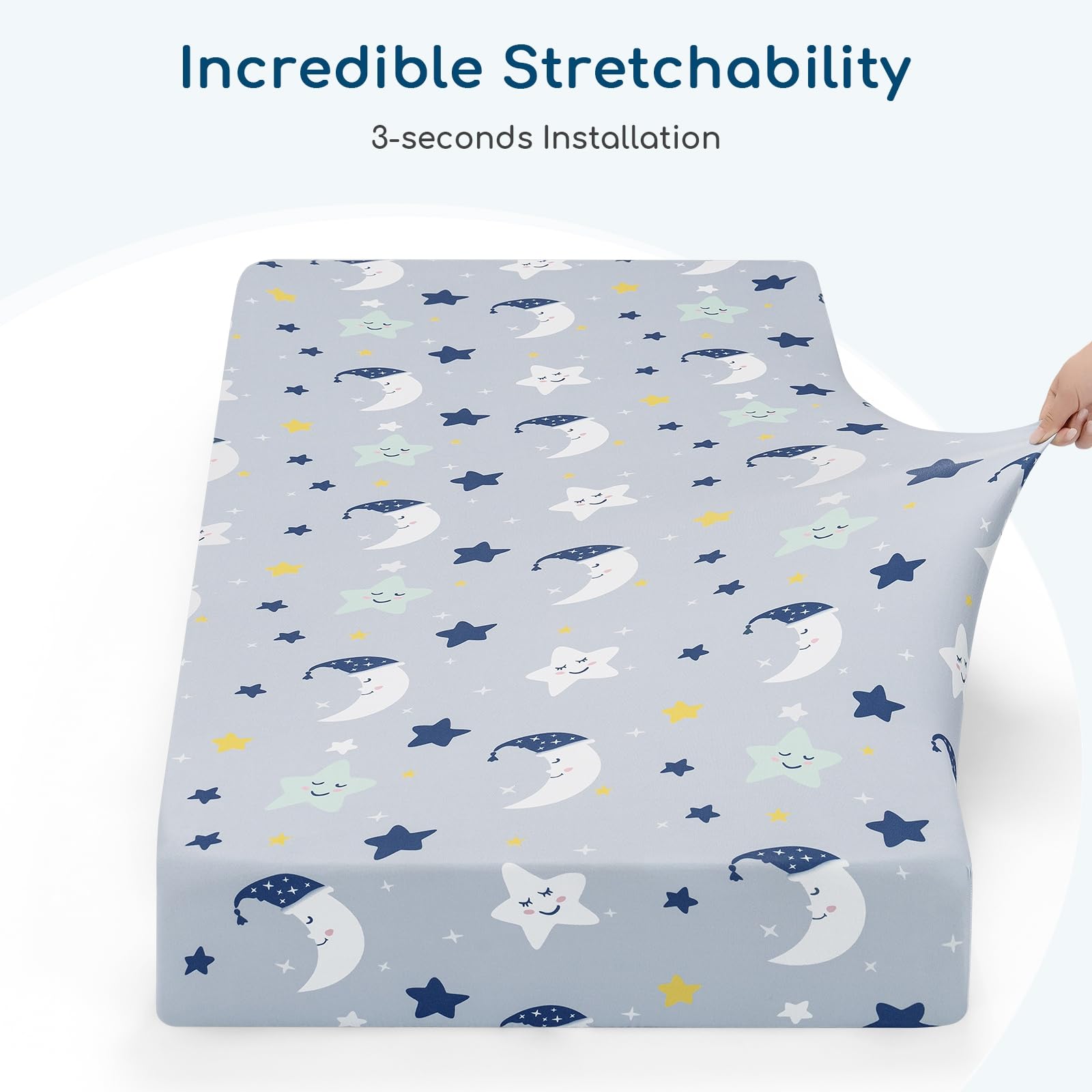 Yukkidds 52x28 fit keeps sheets flat on standard cribs.