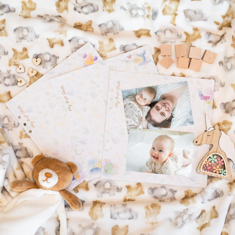 Yulka Crafts Choose Joy pre-punched pages align with a 9x9 memory book