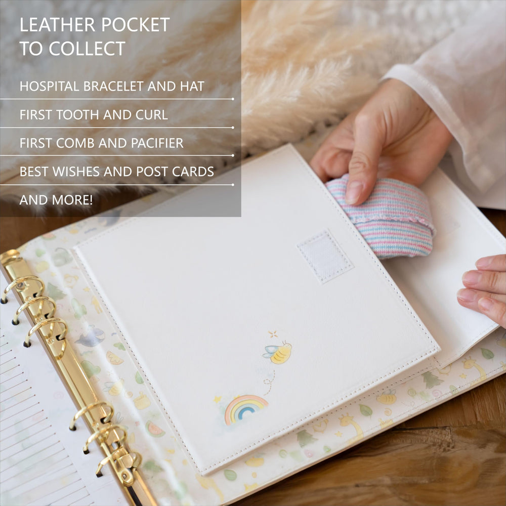 Yulka Crafts loose-leaf rings allow adding drawings, notes, and certificates for growing memories.