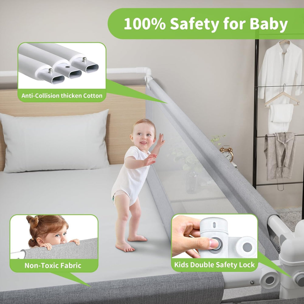 Yulongtengfei seamless-design bed rail creates minimal gaps for safety.