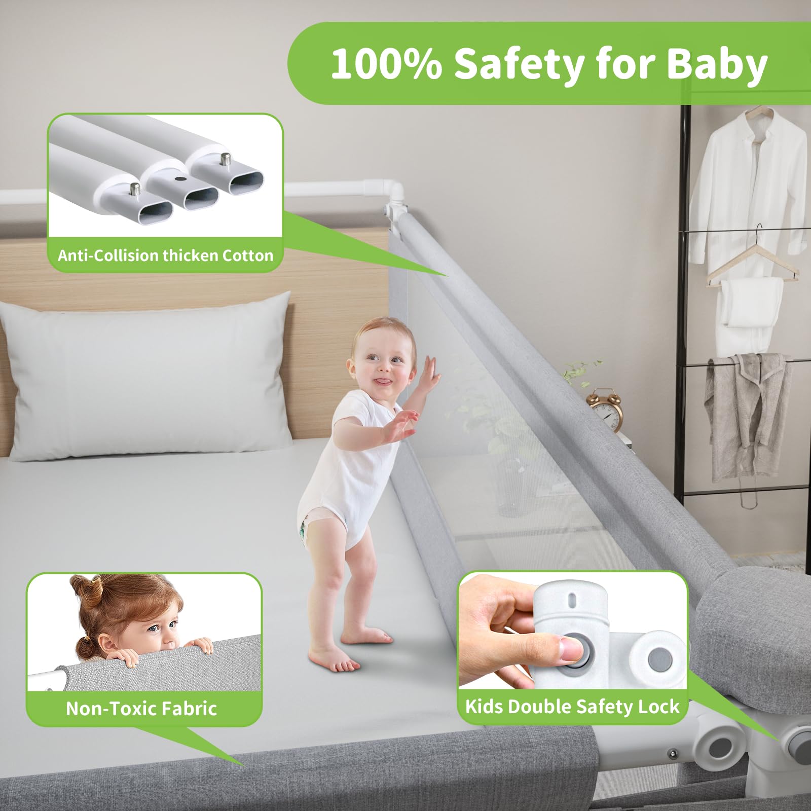 Yulongtengfei toddler sleep zone demonstrates defined bedtime boundary.