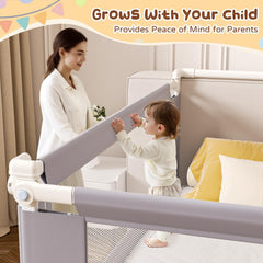 yulongtengfei adjustable-height bed rail adapts to mattress thickness for growing kids