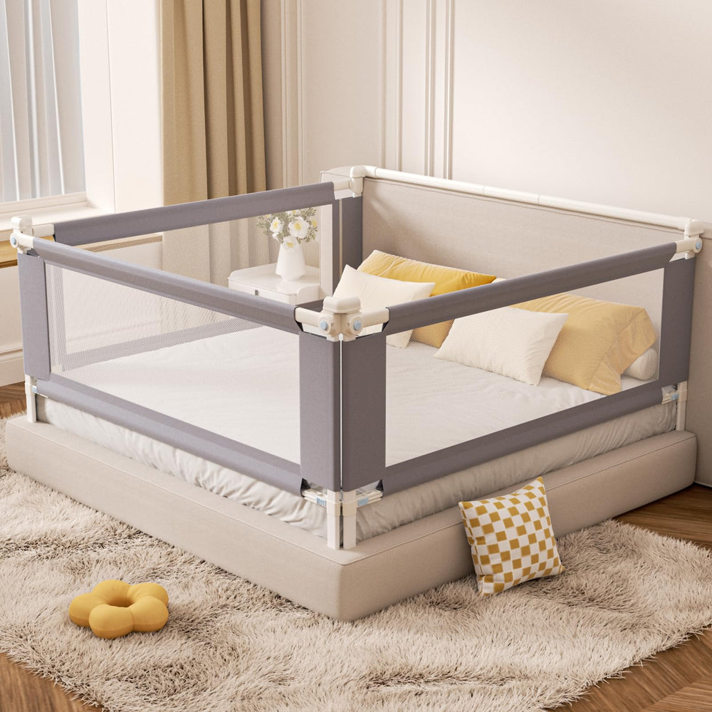 yulongtengfei twin bed rail installed demonstrates a secure fit for safer toddler sleep