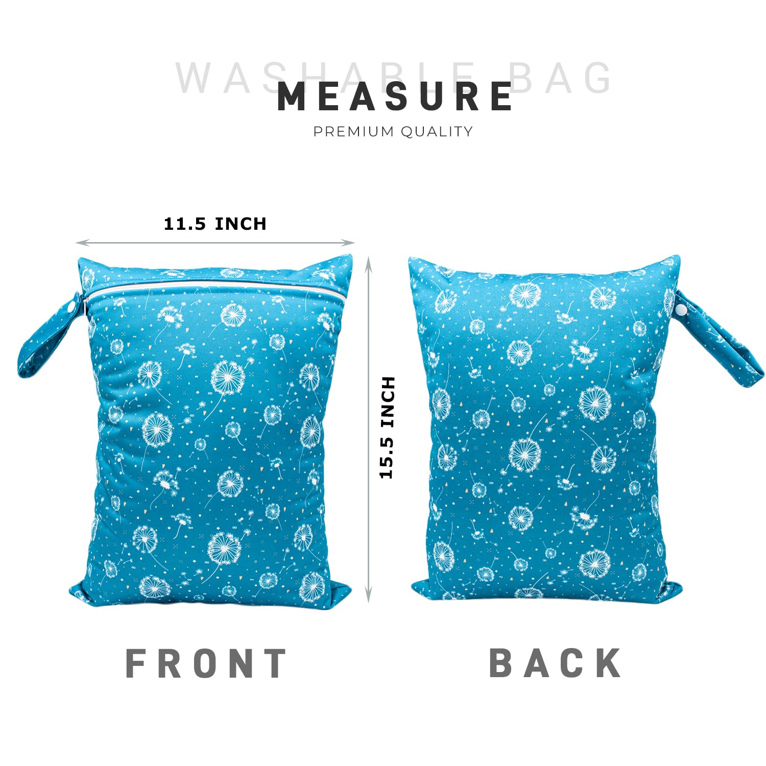 YULUONAPS snap-handle bag attaches to stroller for hands-free use.