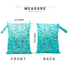 YULUONAPS wet bag with snap handle attached to stroller for easy access.